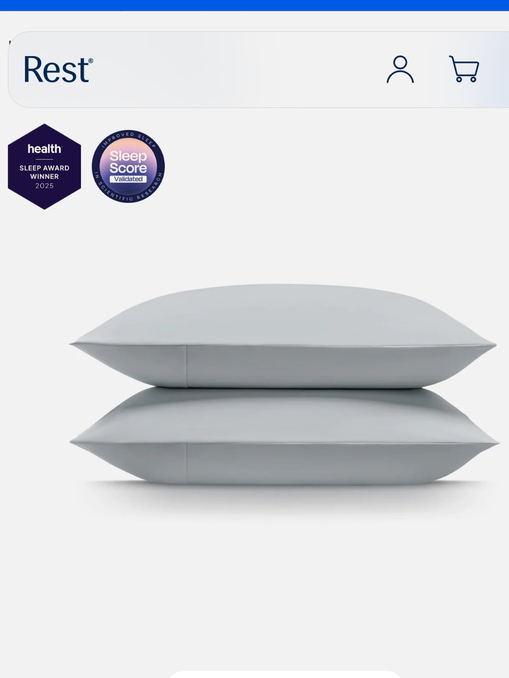 NWT Rest Evercool®+ Cooling Pillowcases - Set of 2